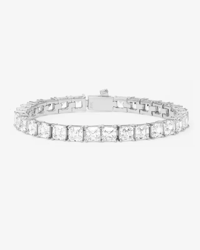 The Queen's Tennis Bracelet 5mm - Silver|White Diamondettes made by Melinda Maria