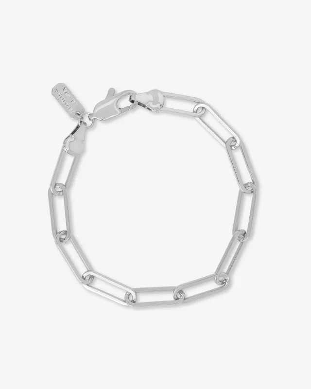 Samantha Chain Link Bracelet 5mm - Silver made by Melinda Maria