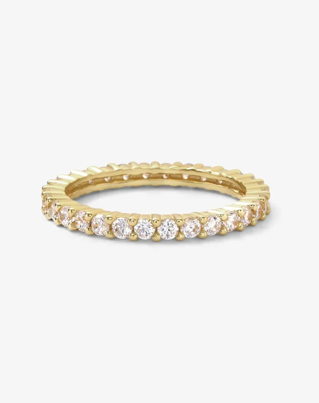 Heiress Ring 2mm - Gold|White Diamondettes made by Melinda Maria
