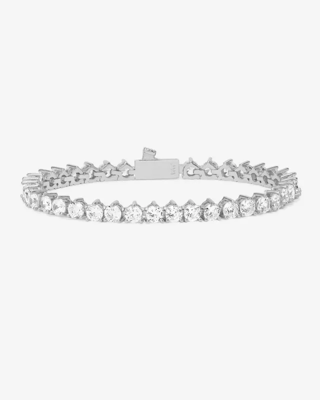 Not Your Basic Tennis Bracelet 4mm - Silver|White Diamondettes made by Melinda Maria