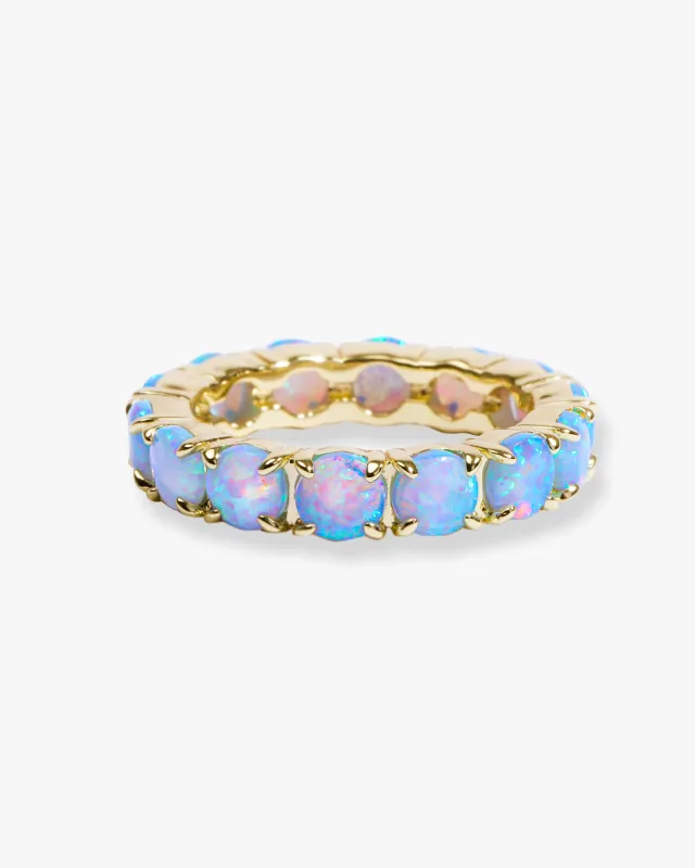 Grand Heiress Ring 4mm - Gold|Blue Opal made by Melinda Maria