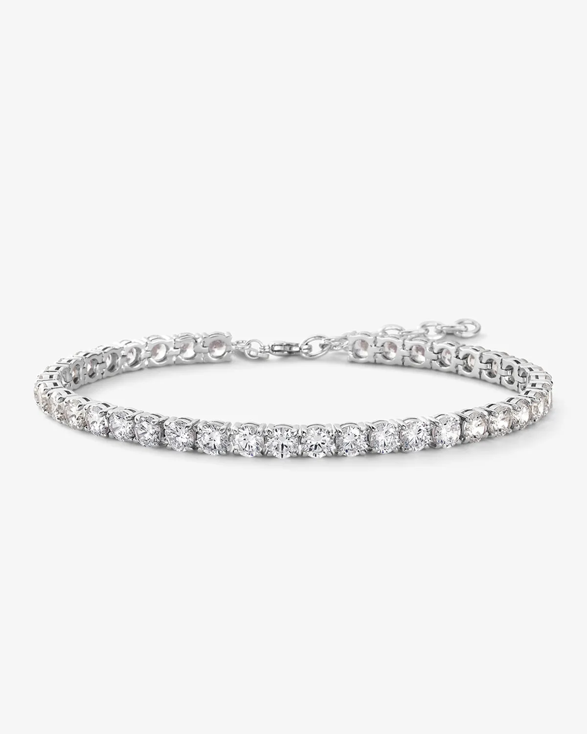 Heiress Anklet 5mm - Silver|White Diamondettes sold by Melinda Maria