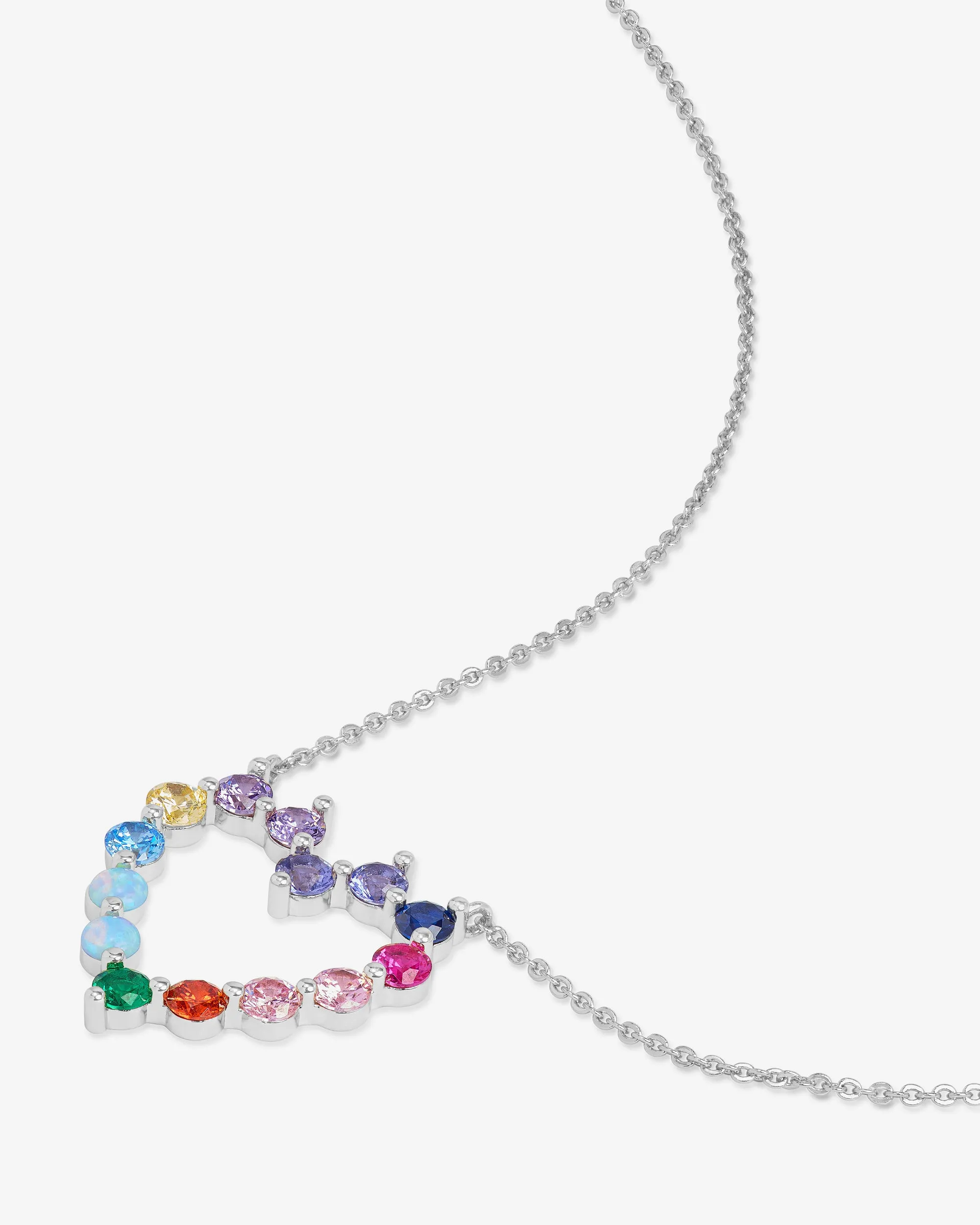 She's an Icon Small Heart Necklace - Silver|Multi Stone sold by Melinda Maria product image thumbnail 3