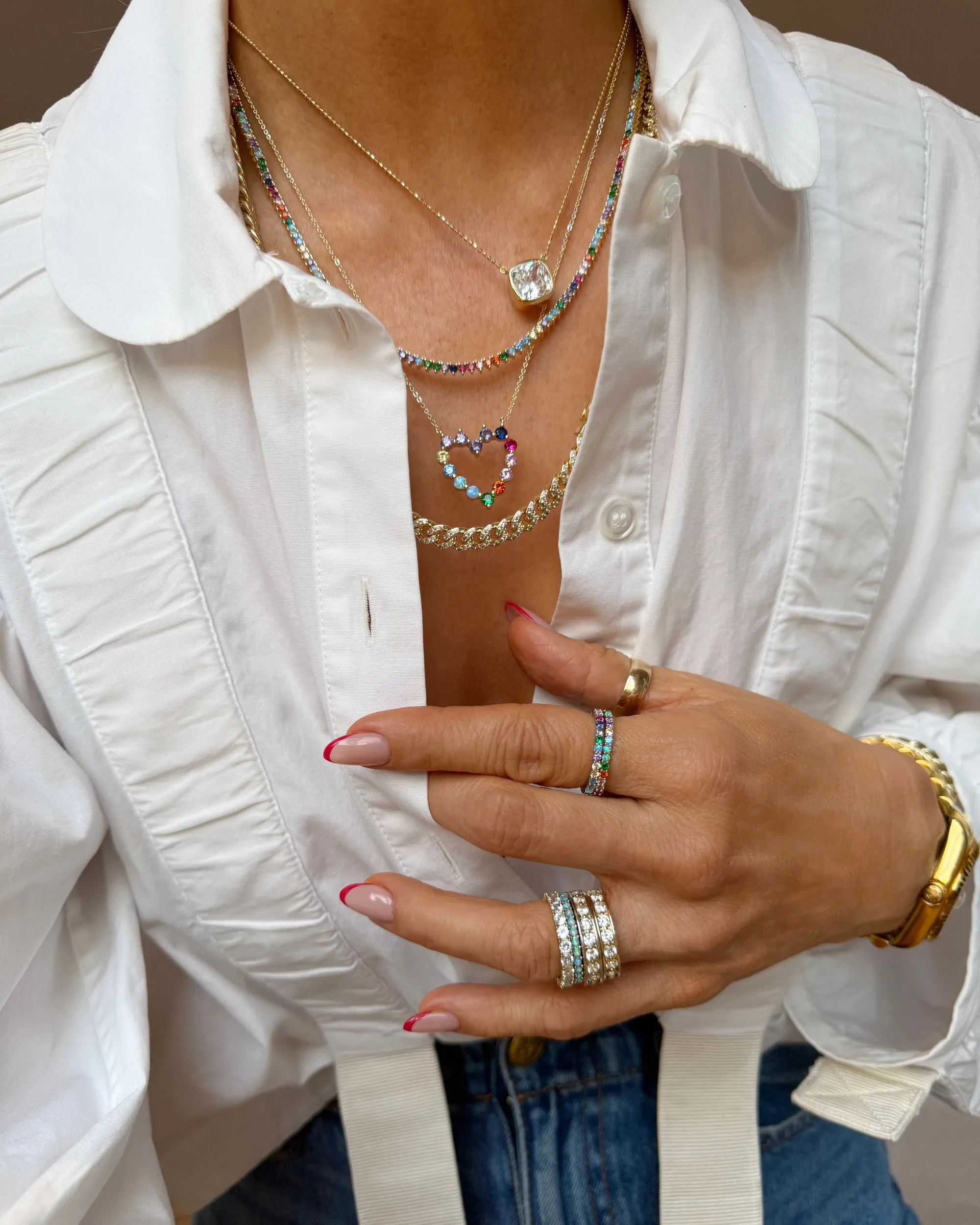 Heiress Ring 2mm - Gold|Multi Stone sold by Melinda Maria product image thumbnail 4