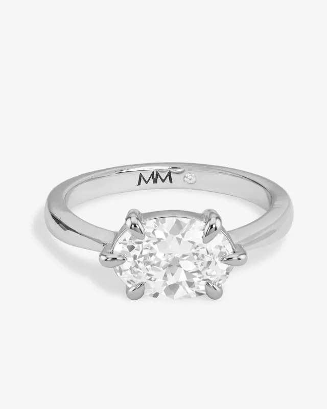 She's on Point Ring - Silver|White Diamondettes made by Melinda Maria