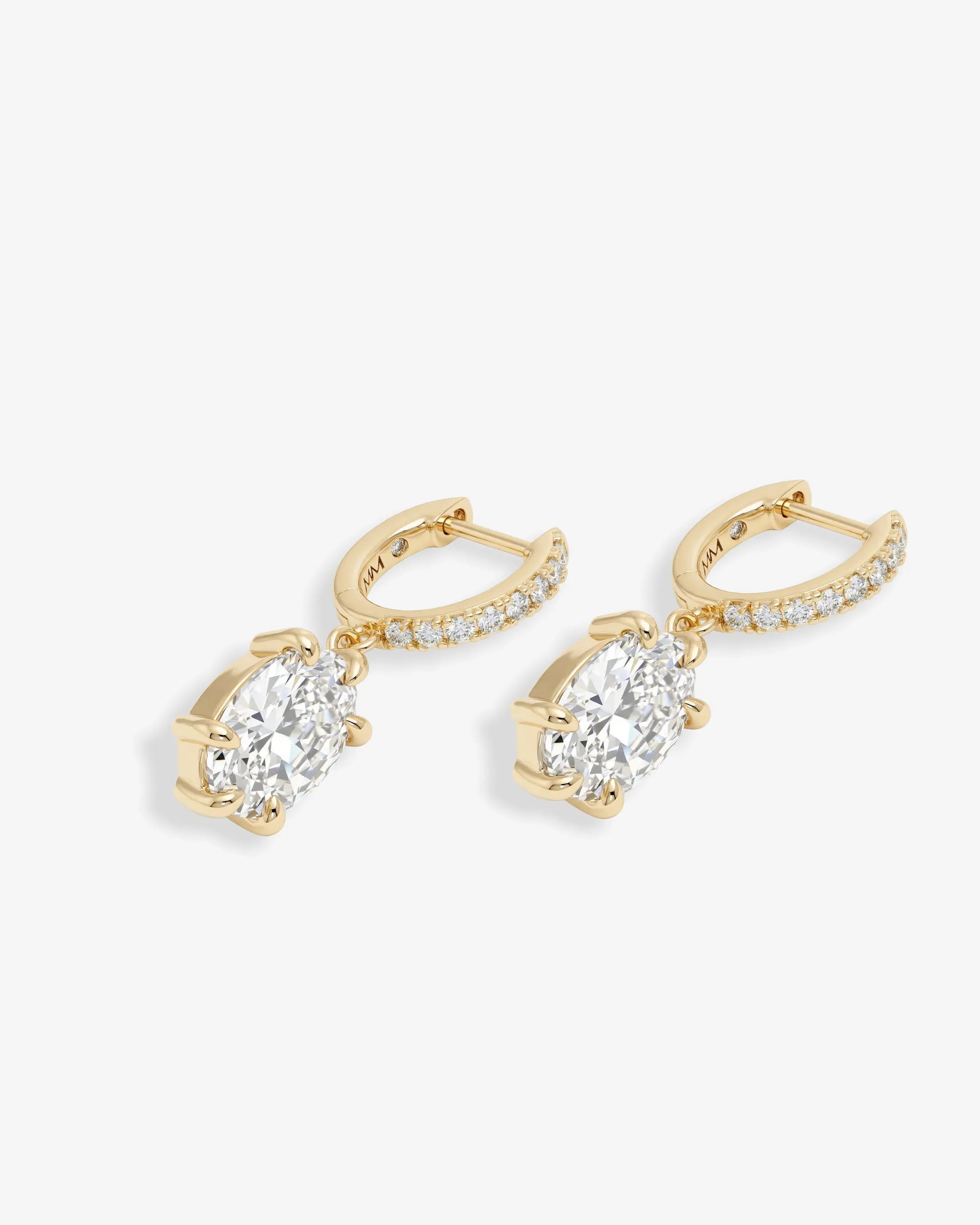 She's on Point Earrings - Gold|White Diamondettes sold by Melinda Maria product image thumbnail 3