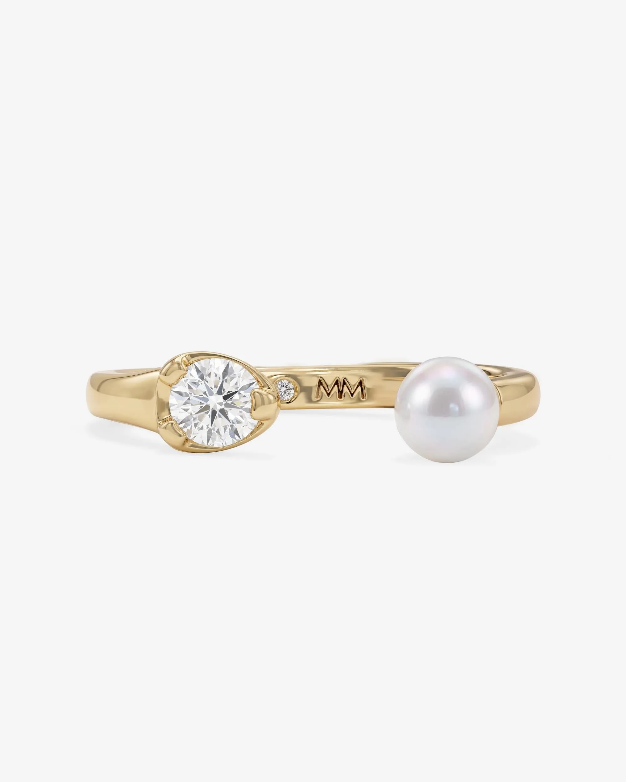 Perfect Pearl Open Ring - Gold sold by Melinda Maria