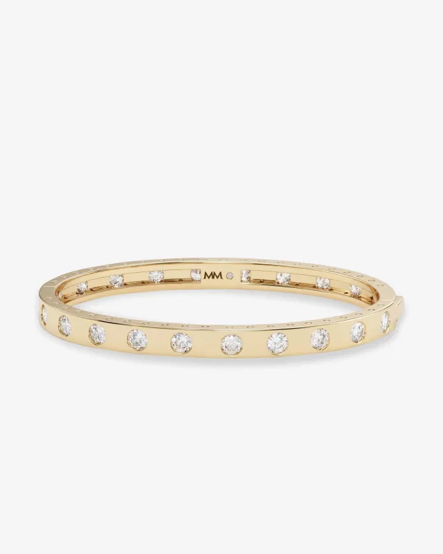 Ashley Cuff 6mm - Gold|White Diamondettes made by Melinda Maria