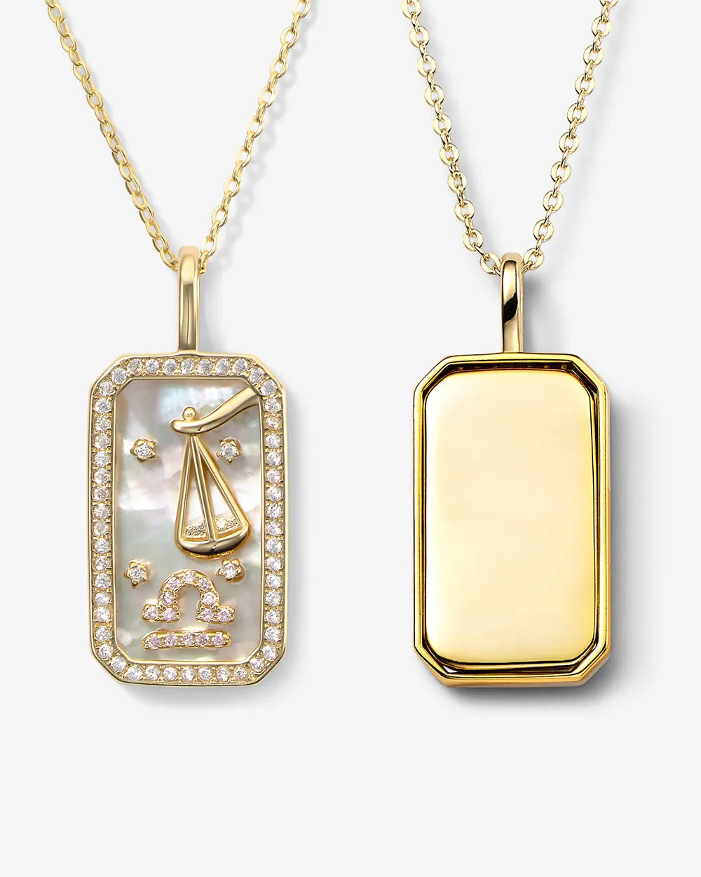 Zodiac Engravable Amulet Necklace - Gold sold by Melinda Maria product image thumbnail 3