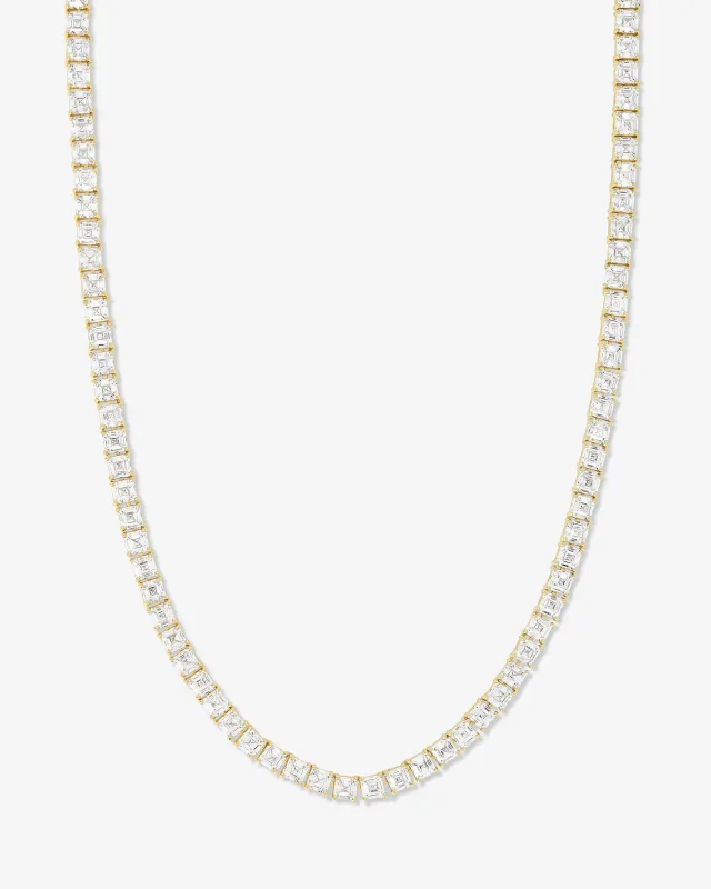 Lil Queen's Tennis Necklace - Gold|White Diamondettes made by Melinda Maria