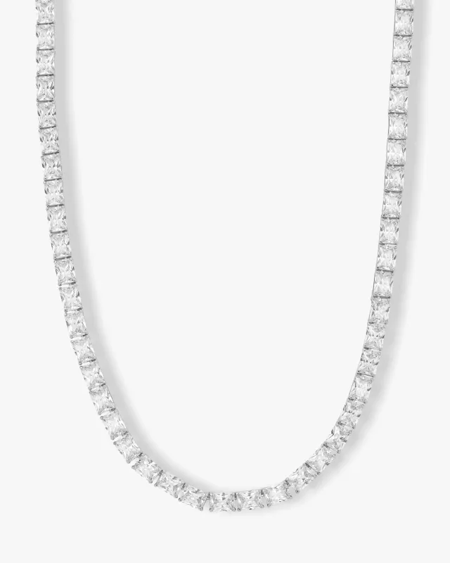 Grand Slam Tennis Necklace - Silver|White Diamondettes made by Melinda Maria