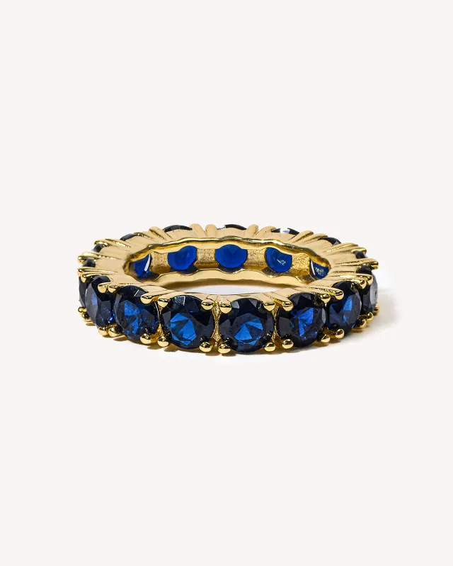 Grand Heiress Ring - Gold|Blue Sapphire Diamondettes made by Melinda Maria