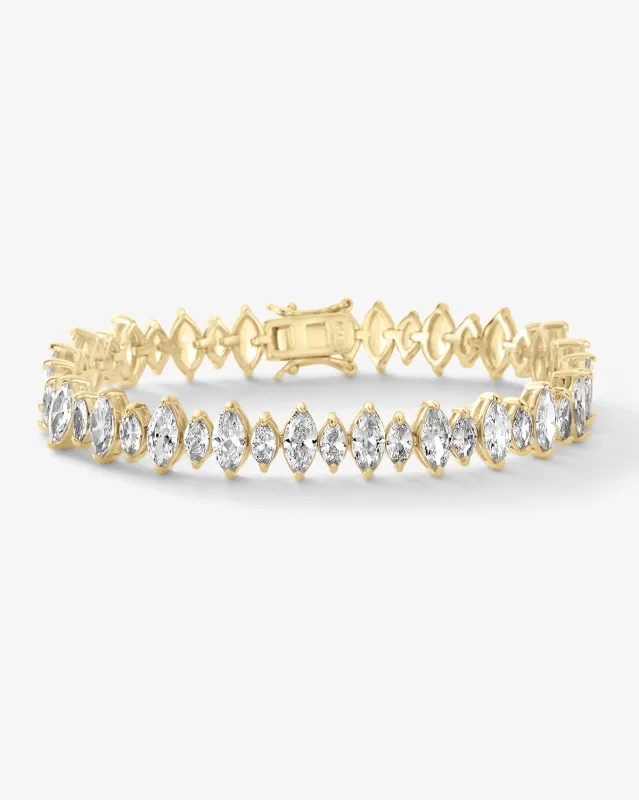 "She's So Fine" Tennis Bracelet - Gold|White Diamondettes made by Melinda Maria