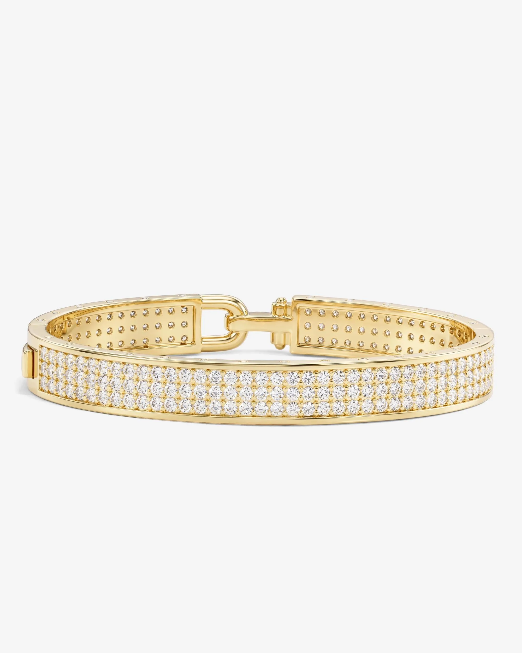 Ashley Malibu Lock Cuff 9mm - Gold|White Diamondettes sold by Melinda Maria product image thumbnail 5