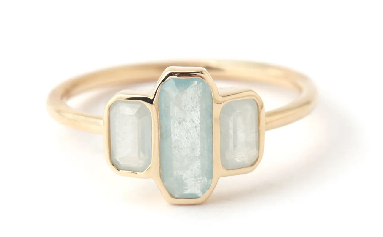 Cityscape Triple Aquamarine Ring sold by Melissa Joy Manning