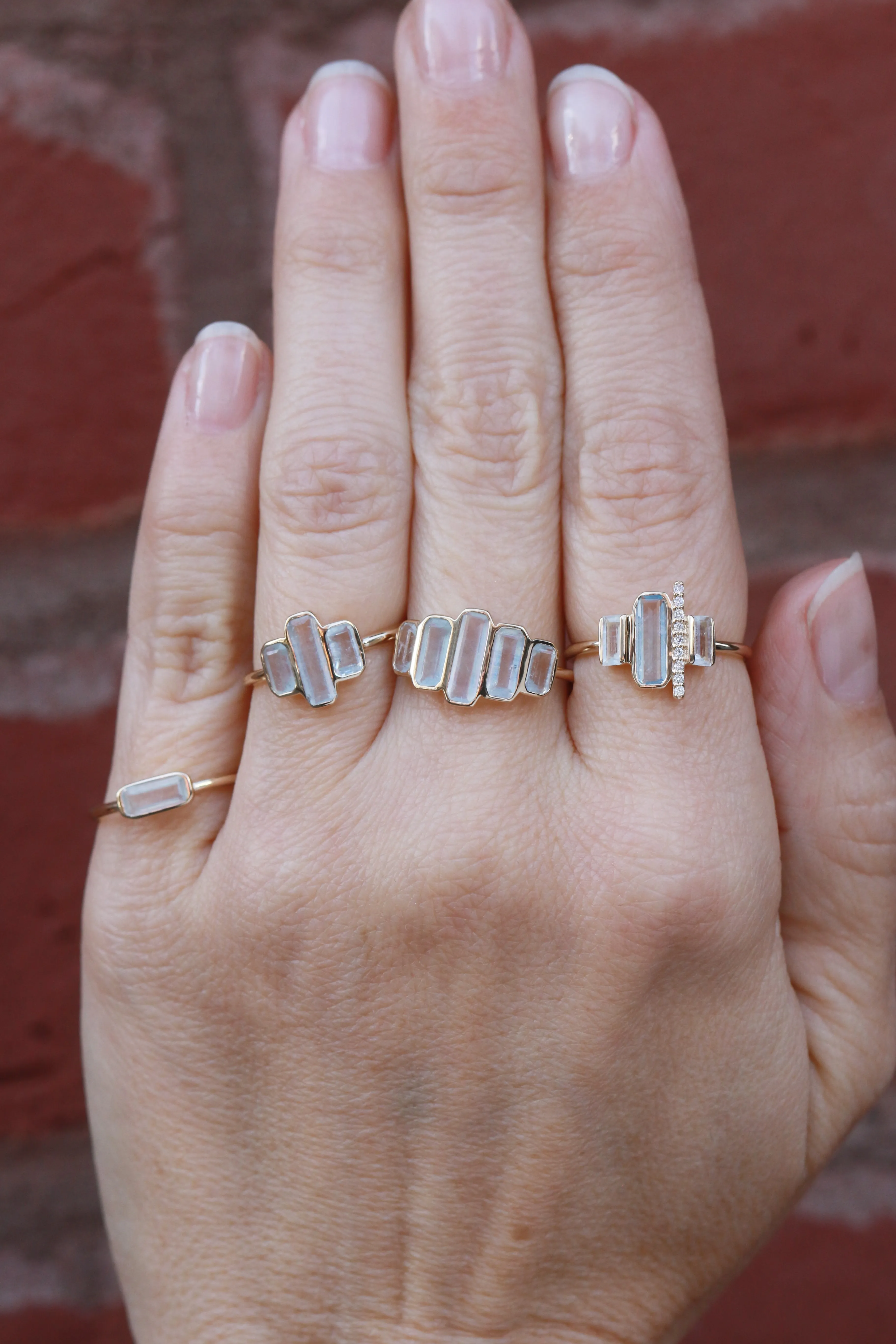 Cityscape Triple Aquamarine Ring sold by Melissa Joy Manning product image thumbnail 2