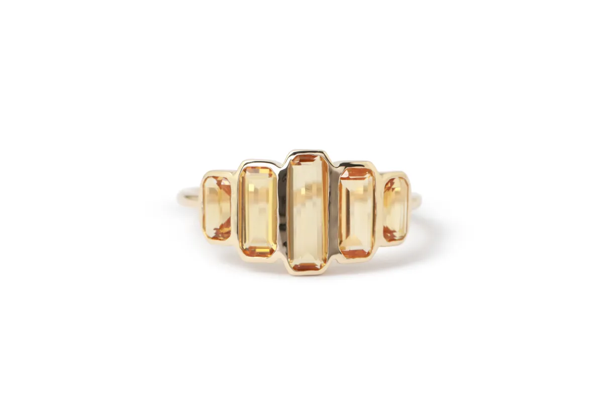 Cityscape Citrine Ladder Ring sold by Melissa Joy Manning