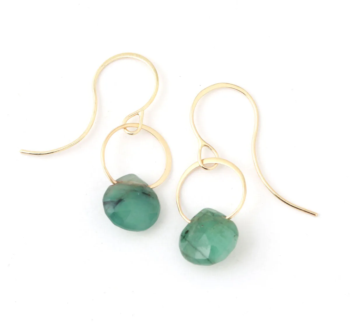 Emerald Single Drop Earrings sold by Melissa Joy Manning