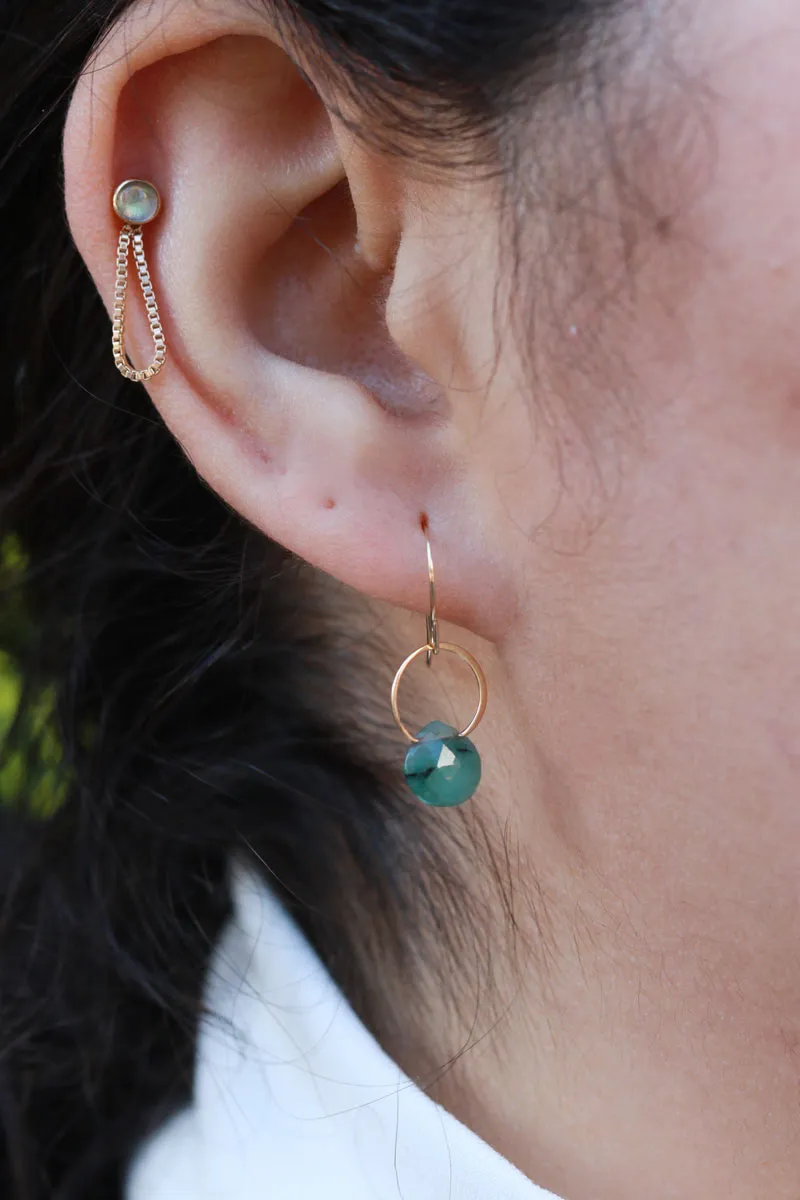 Emerald Single Drop Earrings sold by Melissa Joy Manning product image thumbnail 2