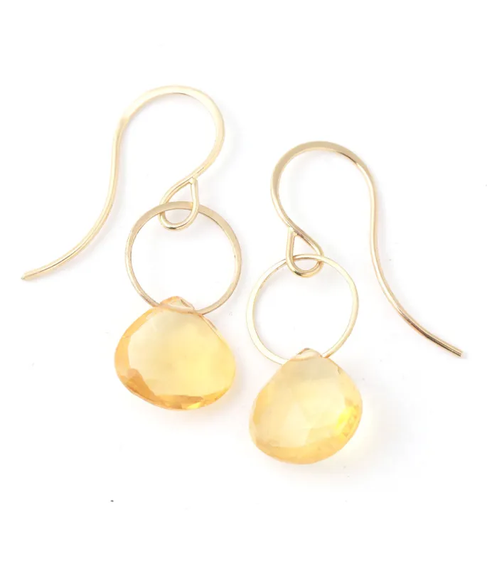 Citrine Single Drop Earrings sold by Melissa Joy Manning
