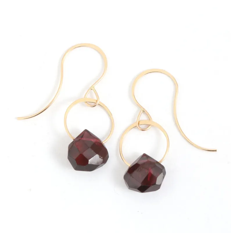 Garnet Single Drop Earrings sold by Melissa Joy Manning