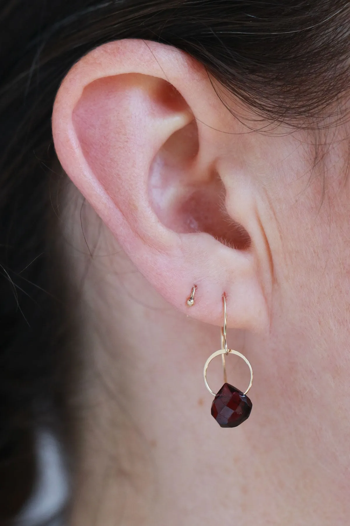 Garnet Single Drop Earrings sold by Melissa Joy Manning product image thumbnail 2