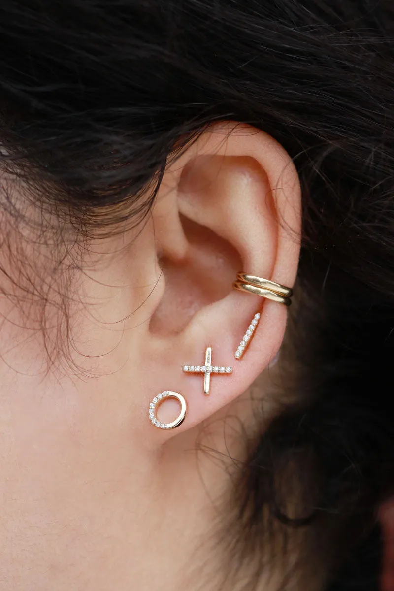 Pavé Diamond Circle Stud Earrings sold by Melissa Joy Manning product image thumbnail 2