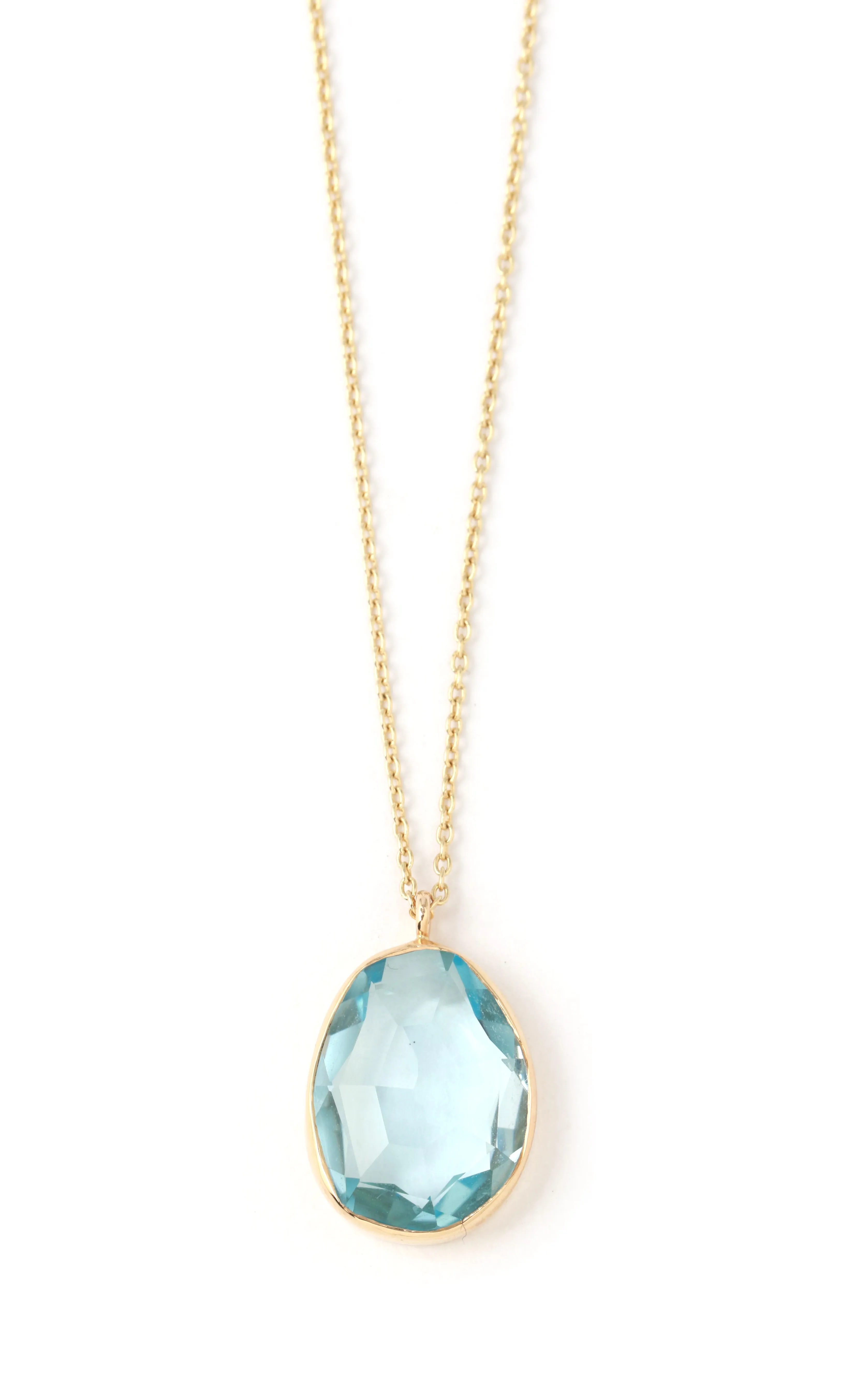 Freeform Blue Topaz Pendant Necklace sold by Melissa Joy Manning