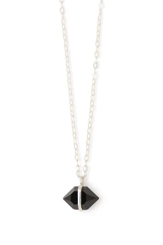 Large Bezel Wrapped Herkimer Cut Onyx Necklace sold by Melissa Joy Manning
