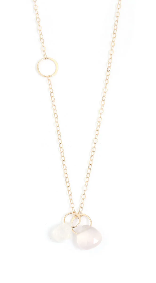 Rose Quartz and Moonstone necklace sold by Melissa Joy Manning