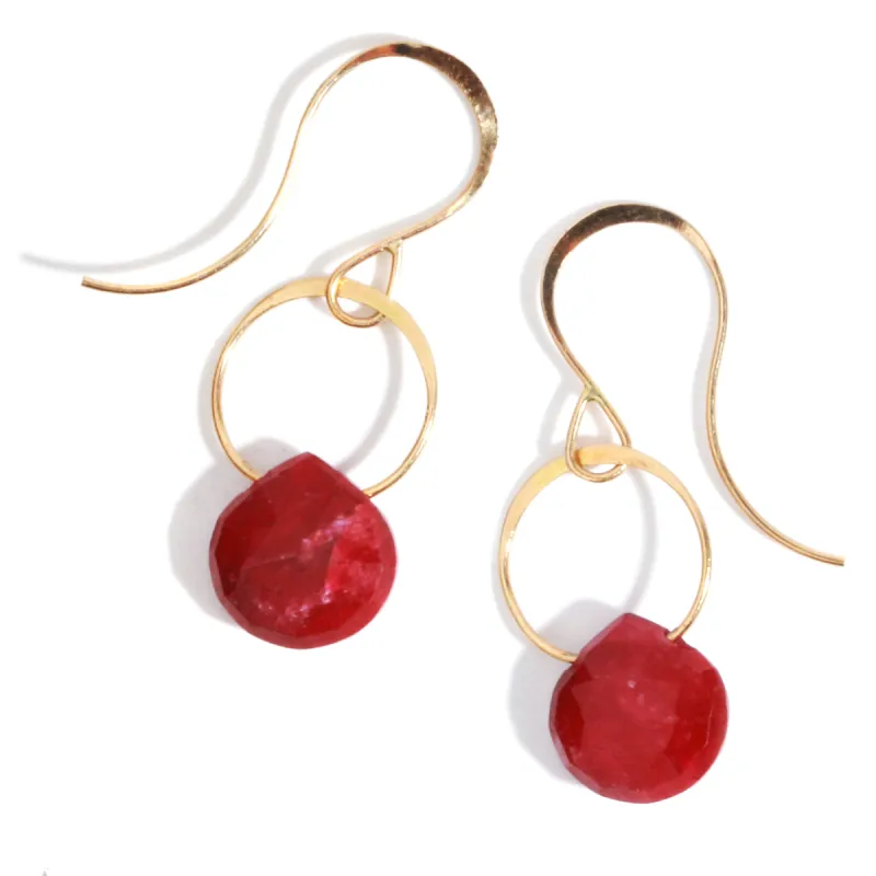 Ruby Single Drop Earrings sold by Melissa Joy Manning