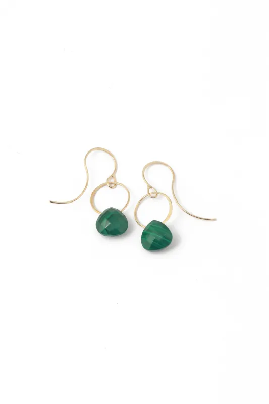 Malachite Single Drop Earrings sold by Melissa Joy Manning