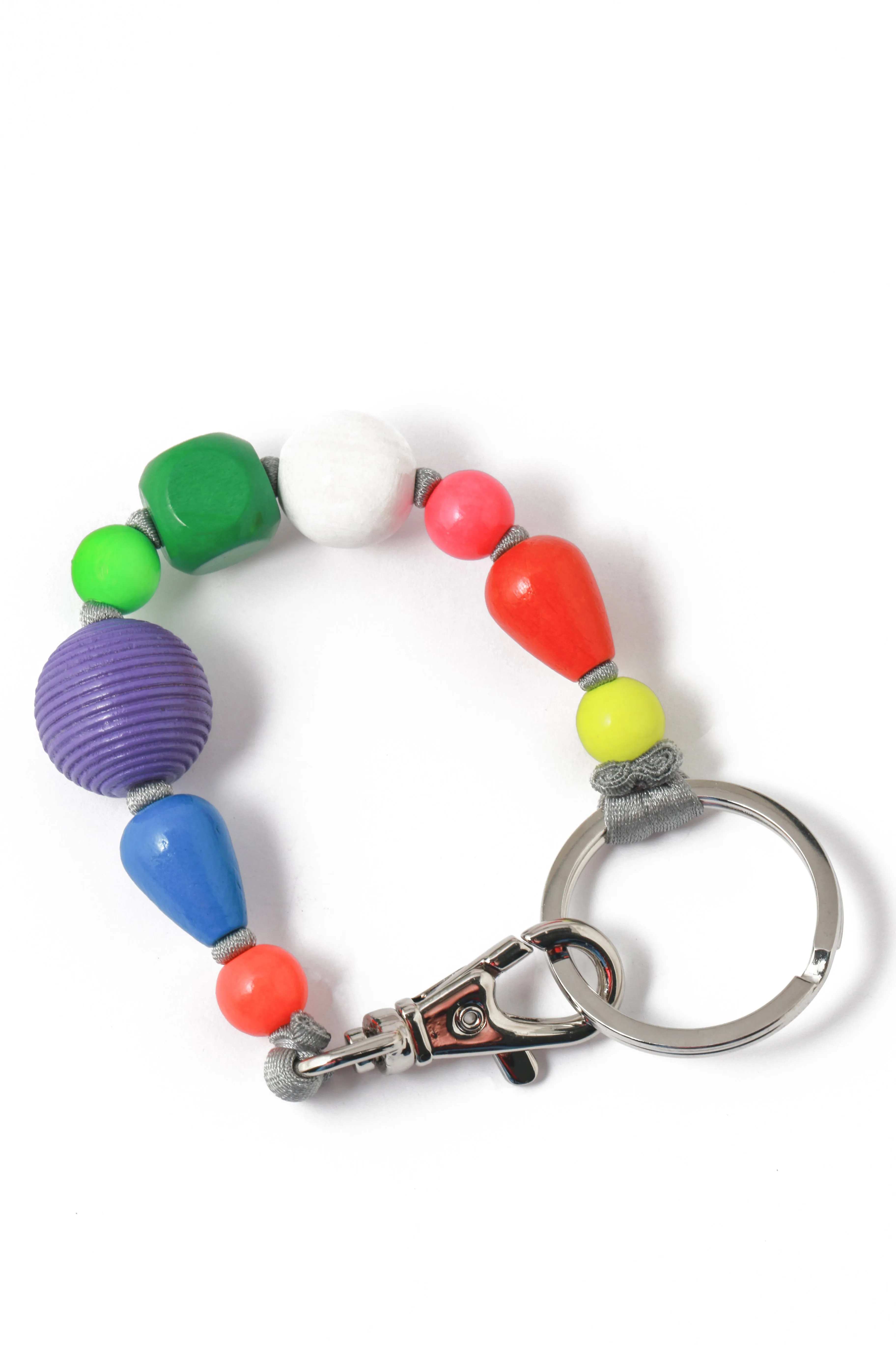 Perlenmix Short Keychain in Multi by Ina Seifart sold by Melissa Joy Manning