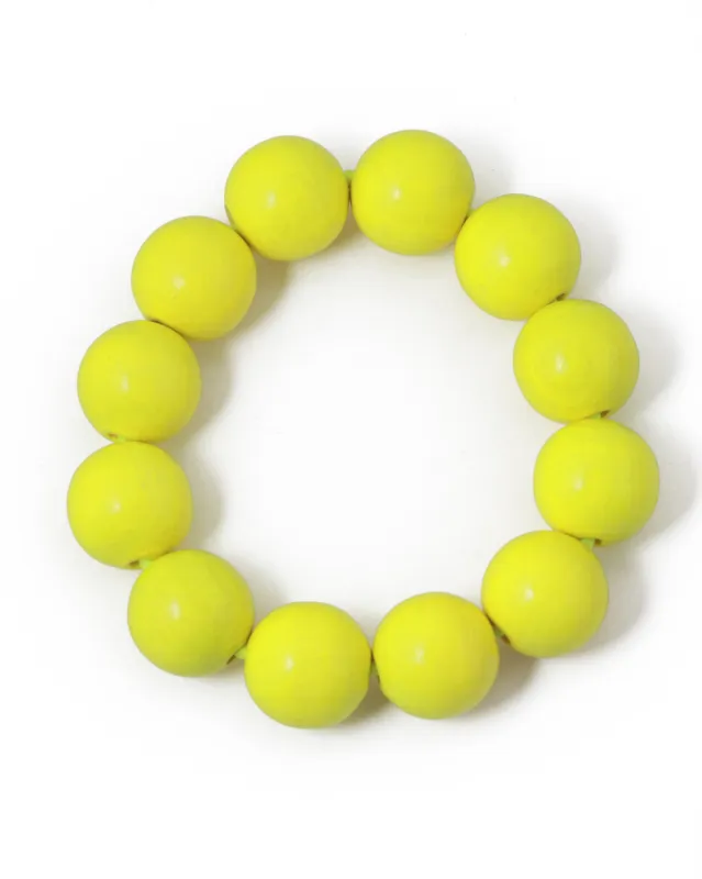 Big Perlen Bracelet in Neon Yellow by Ina Seifart made by Ina.seifart