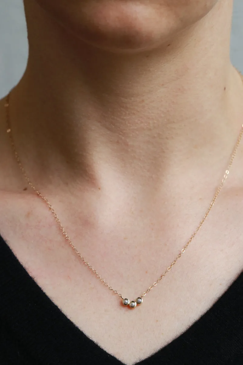 Customizable Triple Gemstone Necklace sold by Melissa Joy Manning product image thumbnail 2