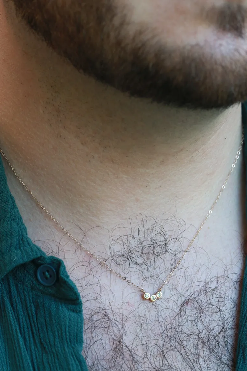 Customizable Triple Gemstone Necklace sold by Melissa Joy Manning product image thumbnail 3