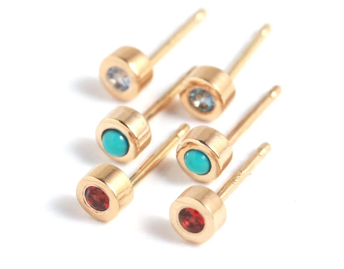 Customizable Gemstone Stud Earrings sold by Melissa Joy Manning