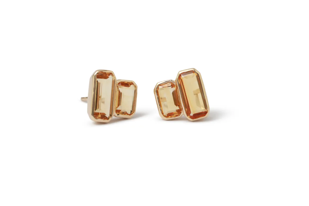 Cityscape Citrine Stud Earrings sold by Melissa Joy Manning