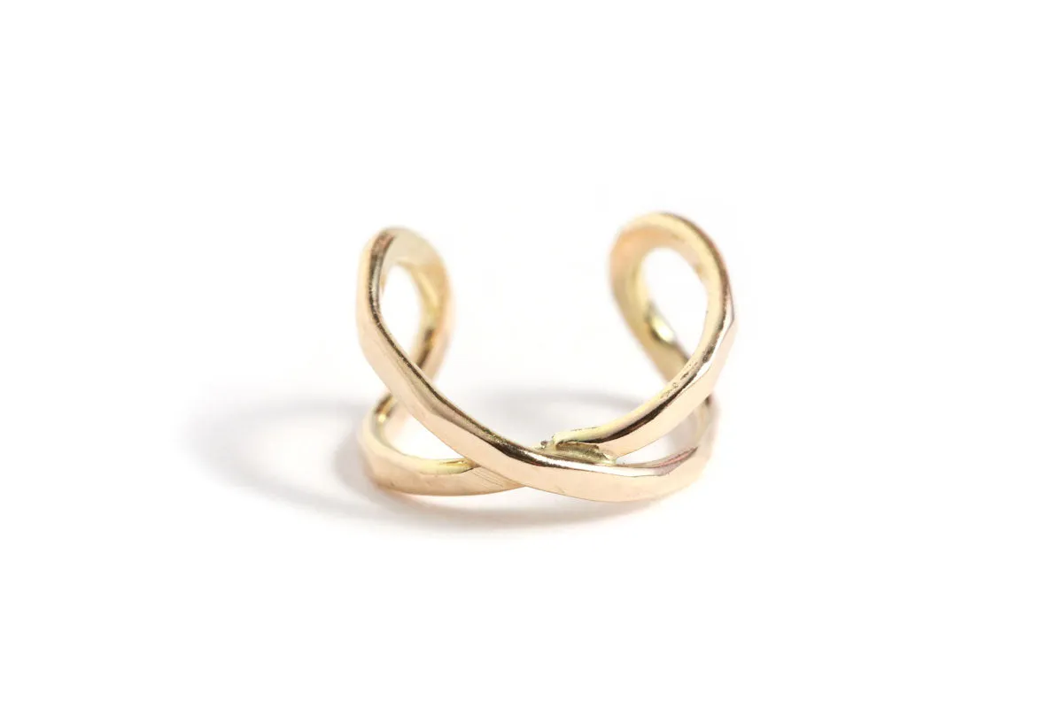 Double Crossed Bar Ear Cuff sold by Melissa Joy Manning