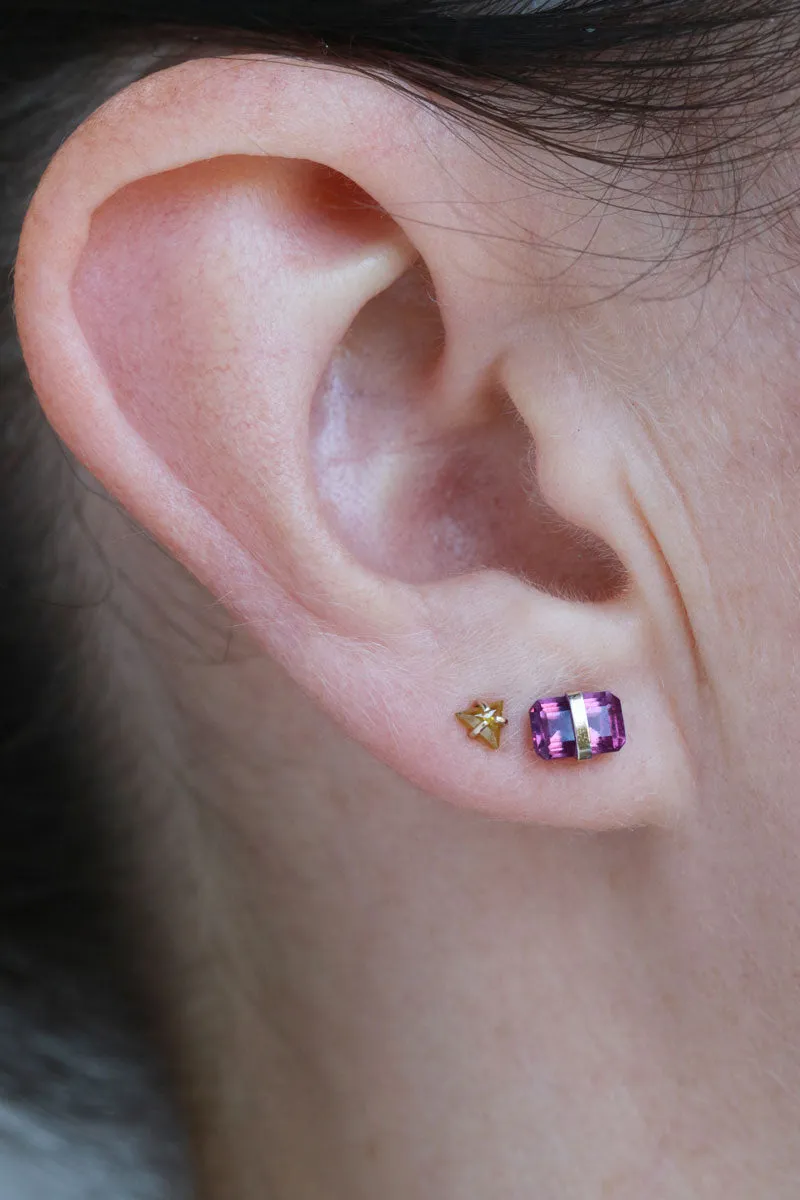 Bezel Wrapped Amethyst Stud (half pair) sold by Melissa Joy Manning product image thumbnail 2