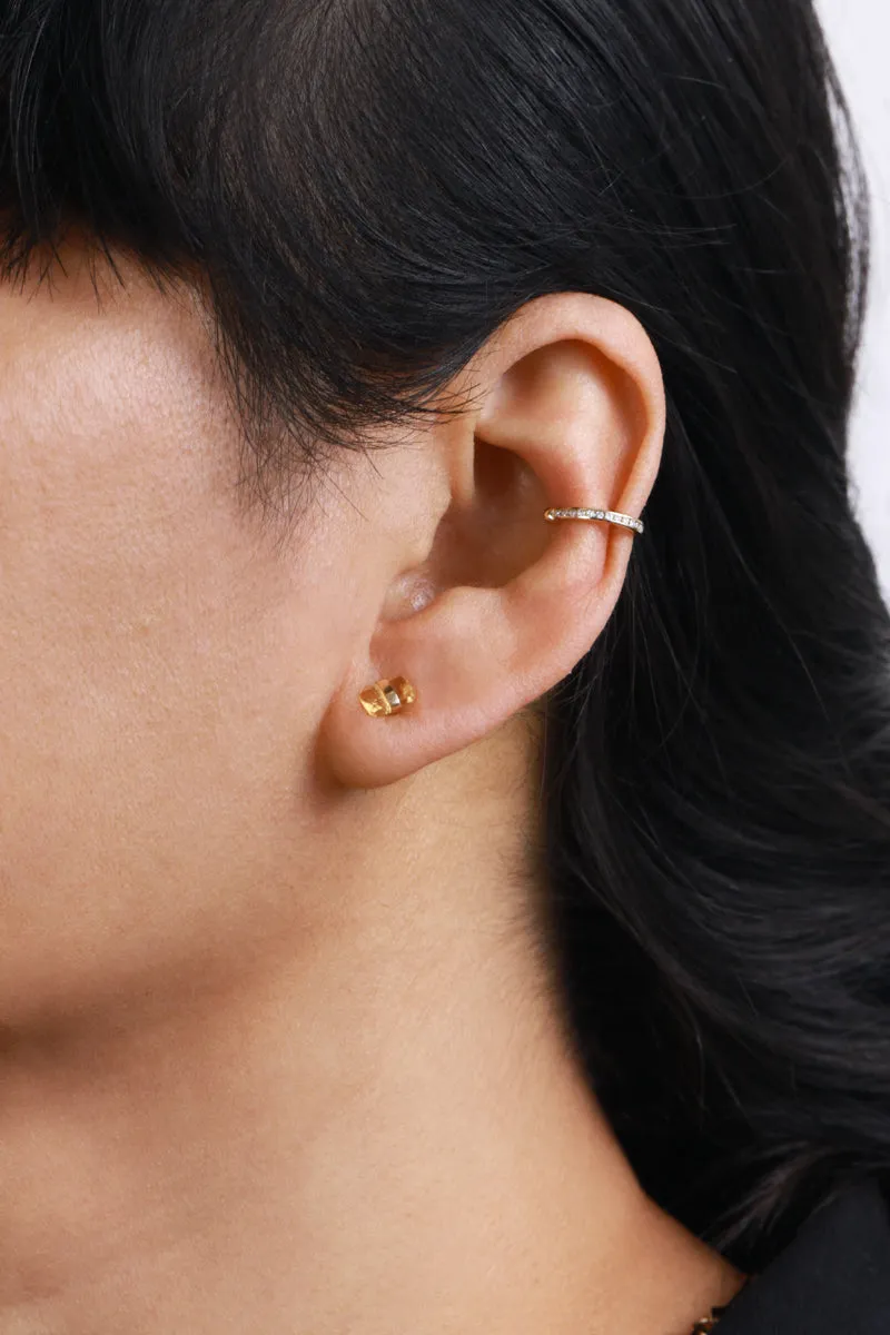 Bezel Wrapped Citrine Stud (half pair) sold by Melissa Joy Manning product image thumbnail 3