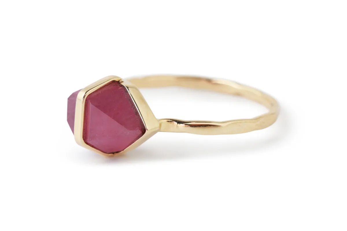 Large Bezel-Wrapped Herkimer Cut Ruby Ring sold by Melissa Joy Manning product image thumbnail 3