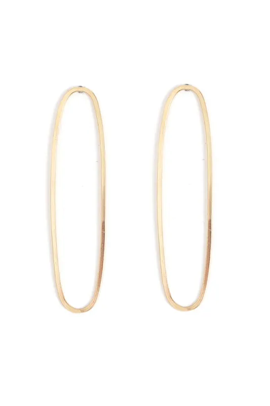 14k Gold Elliptical Stud Earring sold by Melissa Joy Manning