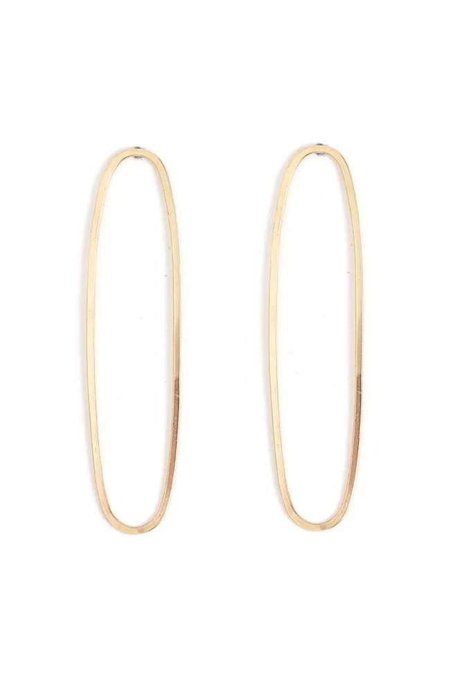 14k Gold Elliptical Stud Earring sold by Melissa Joy Manning