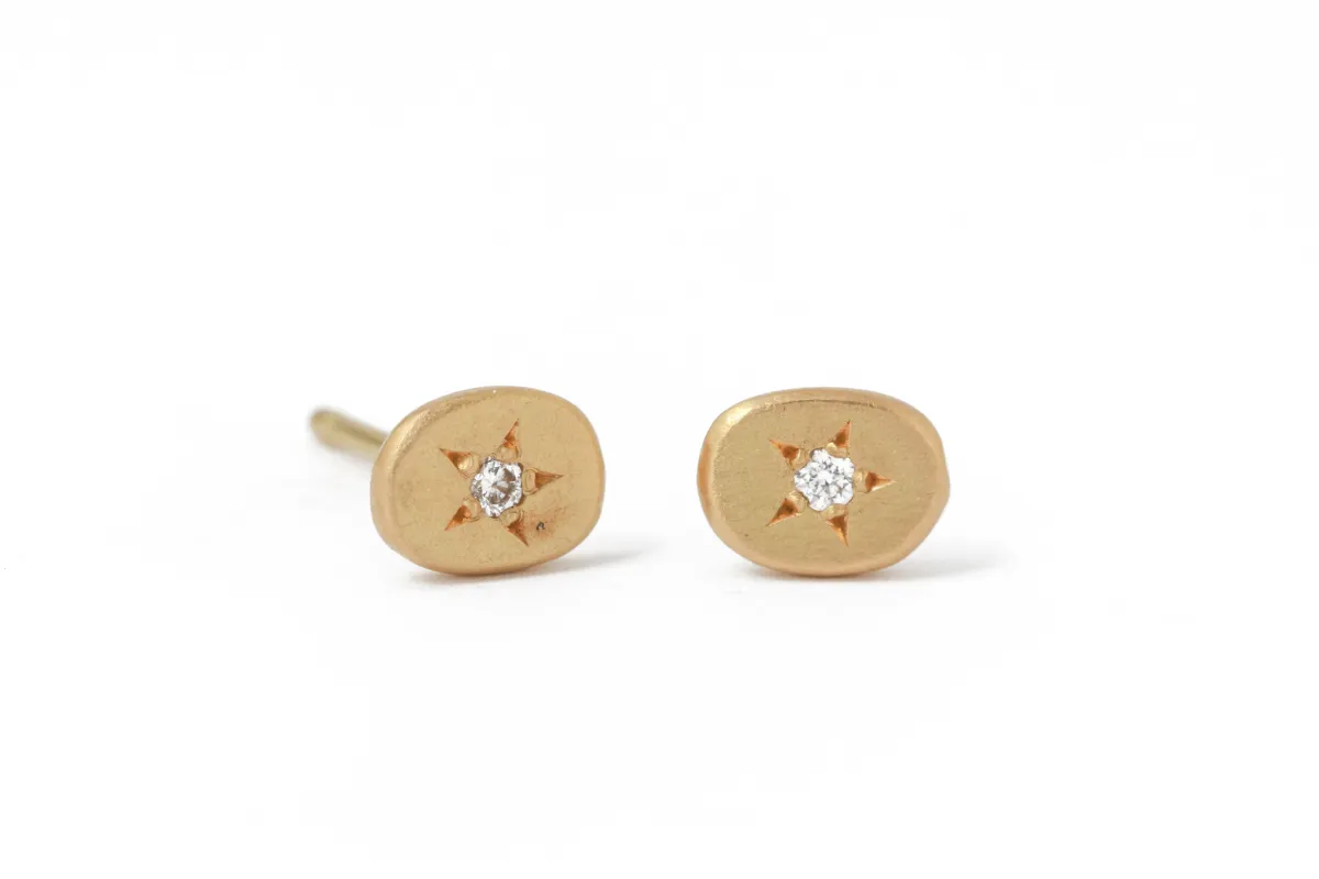 Shooting Star Diamond Studs by Sweet Pea sold by Melissa Joy Manning