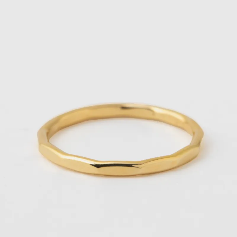 1.5mm Solid Hammered Band - 18k Yellow Gold sold by Melissa Joy Manning