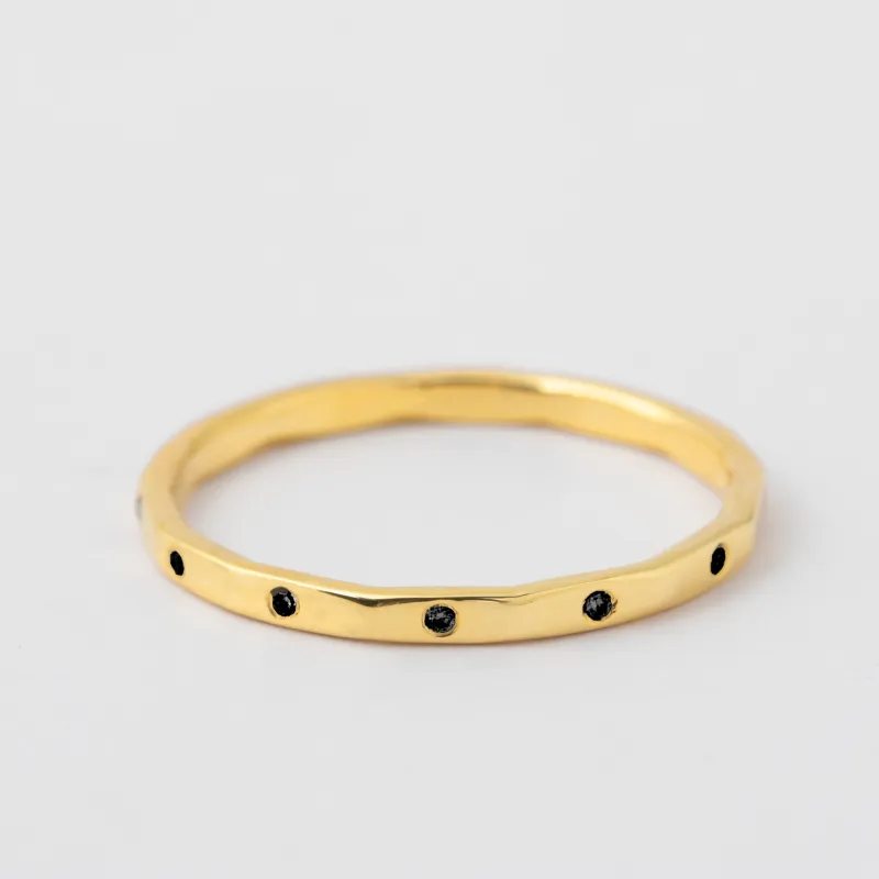12 Black Diamond Band - 18k Yellow Gold sold by Melissa Joy Manning