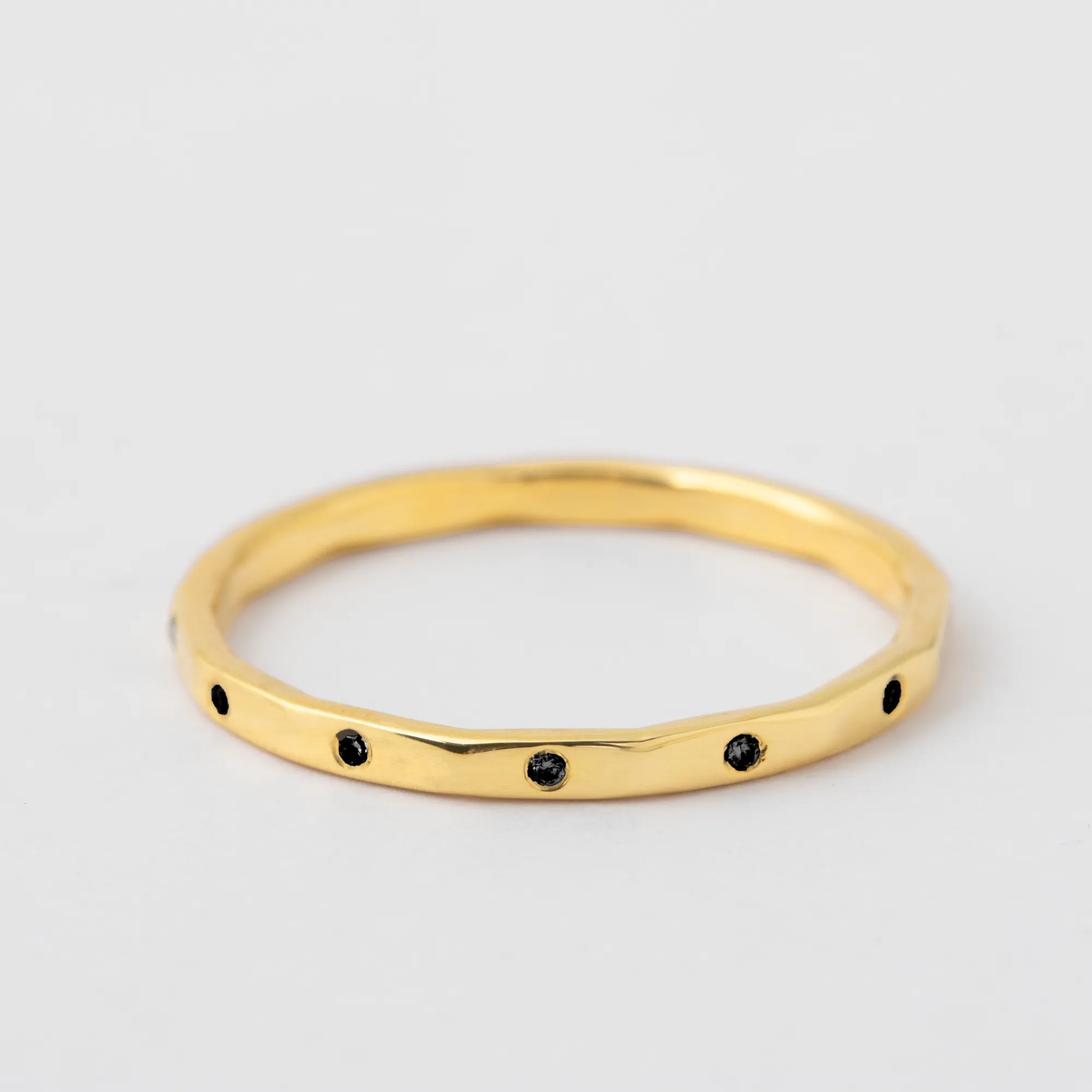 12 Black Diamond Band - 18k Yellow Gold sold by Melissa Joy Manning