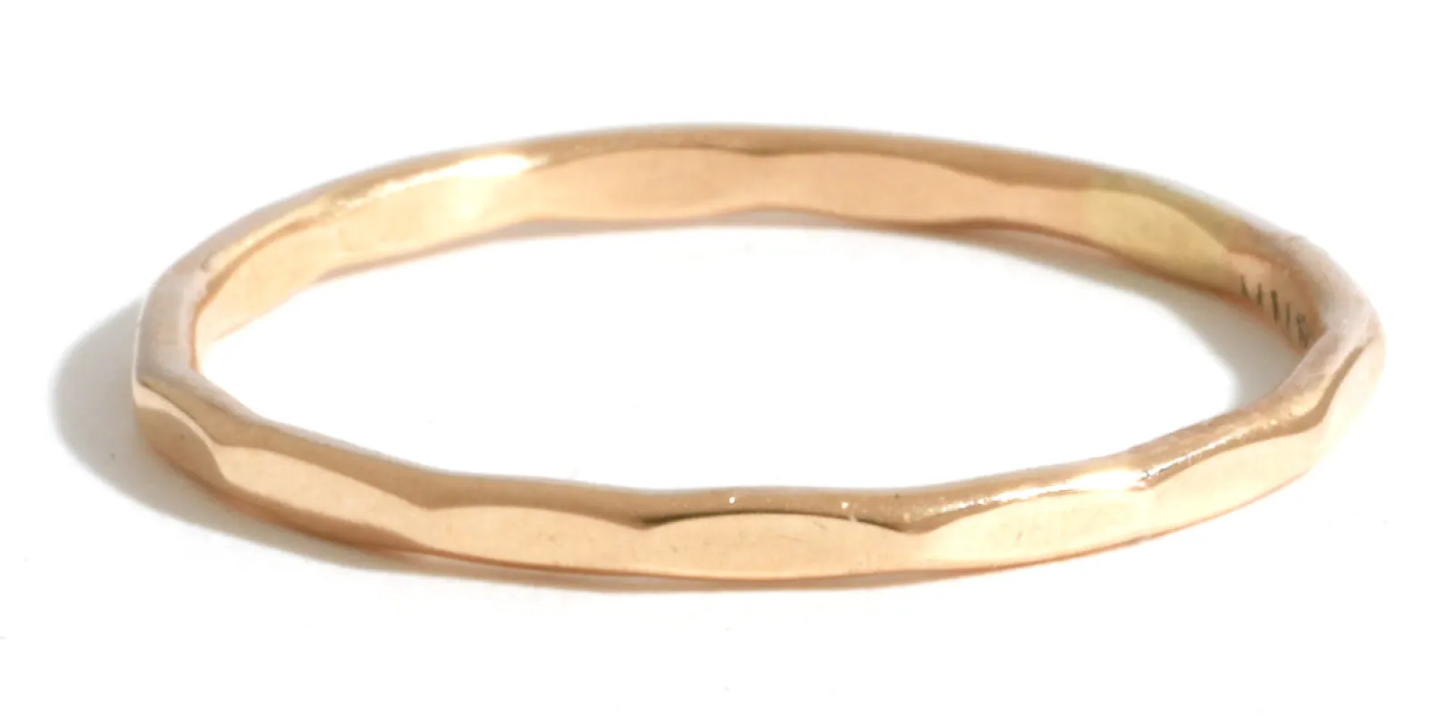 1mm Hammered Band - 14k Yellow Gold sold by Melissa Joy Manning