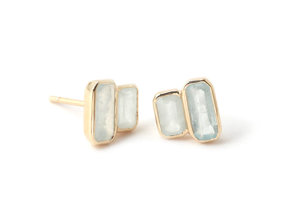 Cityscape Aquamarine Stud Earrings sold by Melissa Joy Manning